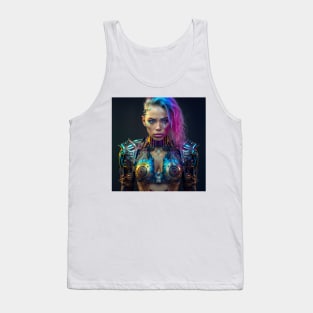 Cyberpunk Cyborg Woman Tank Top